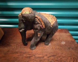 jeweled wood elephant