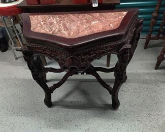 carved table