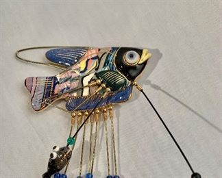 $95 Jewelry-10 fish pin.  3.5"H x 3"W