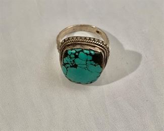 $95  Sterling silver ring.  Approx. size 8.