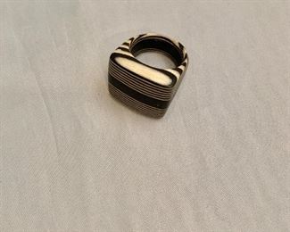 $30 Wood ring.  Top approx. 1"L x .75"W