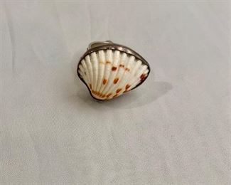$30  Sterling silver with shell ring.  Estimated size 5.5-6