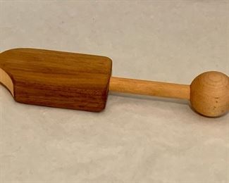 Wooden baby rattle; $20; About 8” long