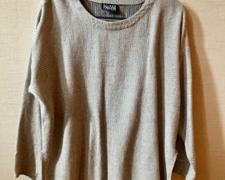 $30 - Eileen Fisher tan and black tweed shirt. Eileen Fisher Size 2.