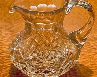 $20 - Cut crystal pitcher. 5.5"H x 6.5"W