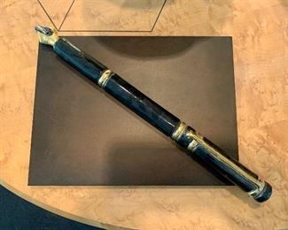 $150 "Mont Blanc Pen" by Michael A. Barnes. Ceramic - 16.5" long pen