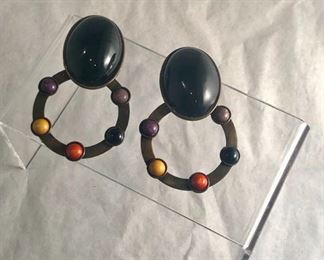 $75 - clip earrings. Made in Italy. 3.25”L