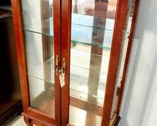 glass shelve curio cabinet
