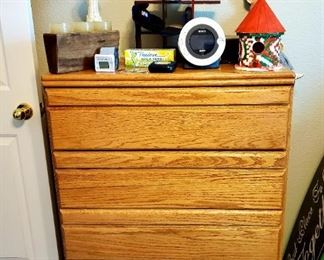 oak 5 drawer chest of drawers