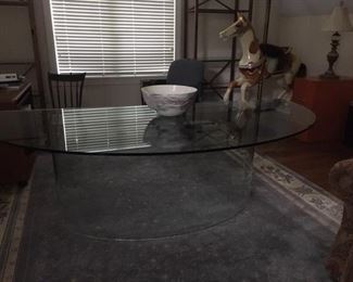 Hollywood Regency style Glass oversize desk-stunning