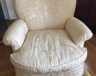 Upholstered Damask chair