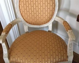 Pr. of occasional painted chairs