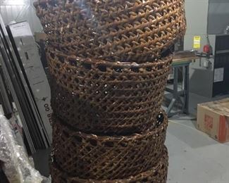 Oversize rattan baskets