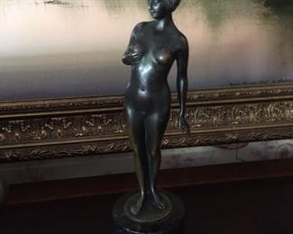 Eugen Wagner  12" Bronze of Female Nude