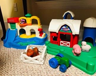 Little Tikes Build and Play Farm Set and Fisher Price toys