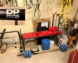 DP Fit for Life: weight bench and various weights...