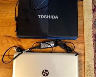 Toshiba and hp laptops