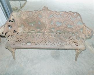 Wrought Iron Bench M Burns Pheonix Iron  Works Leavenworth Kansas