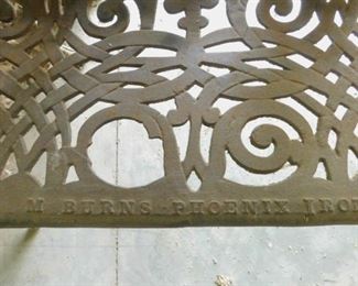 Wrought Iron Bench M Burns Pheonix Iron  Works Leavenworth Kansas