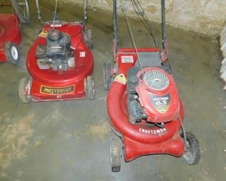 Lawn mowers,some running some not