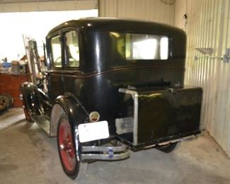 1929 Model A Sedan with Octagon steering wheel, has no keys but is in excellent condition and a must-see