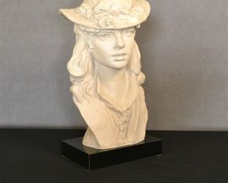 Plaster bust by Austin Products 21 by 11 by 7
