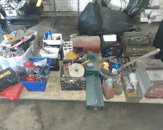 Drills, air bubble, toolboxes, lanterns and more