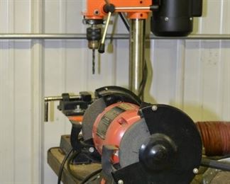 Bench grinder and drill press