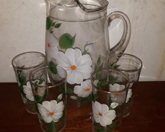 Hand-painted juice set