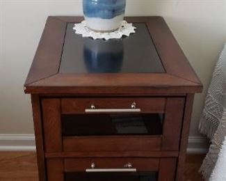 wooden file cabinet/end table