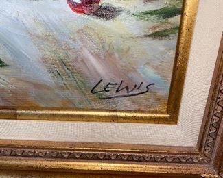 $125 ORIGINAL OIL ON CANVAS BY LEWIS