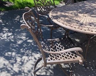 $2,200 PATIO TABLE AND CHAIRS
GORGEOUS BEKA OUTDOOR CAST PATIO FURNITURE