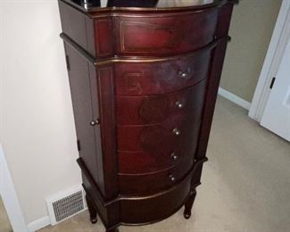 $100 JEWELRY CHEST
19.5””L x 14”D x 41”H