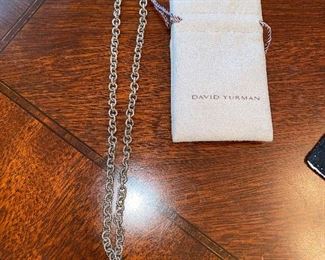 $495 DAVID YURMAN STERLING 18k GOLD DIAMOND PEARL NECKLACE