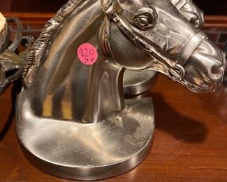 $20 METAL HORSE HEAD BOOKENDS