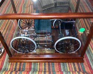 $375 RARE FRANKLIN MINT FORD QUADRICYCLE 1896 1:6 MODEL WITH GLASS BOX
