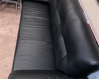 $180 BLACK FAUX LEATHER IKEA SOFA
80”L x 34”D x 34”