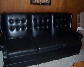 BLACK LEATHER COACH