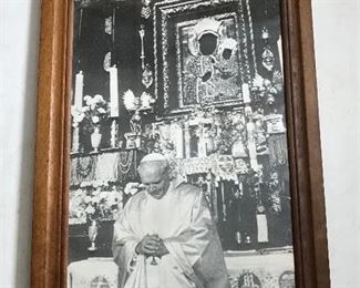 Framed picture of the pope