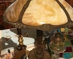 slag glass lamp