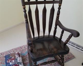 hand painted rocking chair