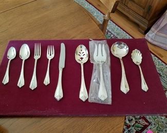 Oneida flatware, silverplate, with box, 8 place settings