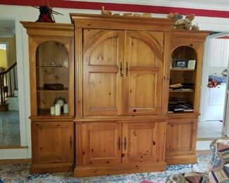 3 piece entertainment center by Hooker, will sell pieces separately
