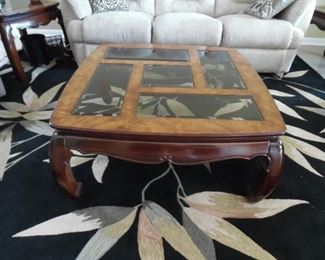 Matching Coffee Table, Glass inserts