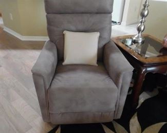 Mushroom Color/Grey,  Microfiber, Electric Recliner, Ladies size chair