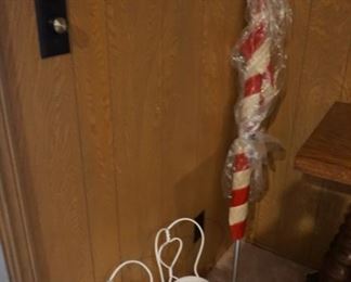 small chair plant stands, flag