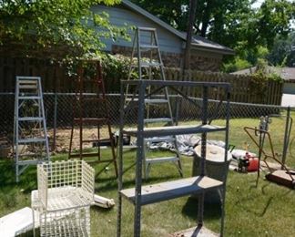 shelving, ladders