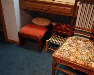 chair, foot stools