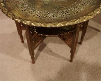 brass tray table