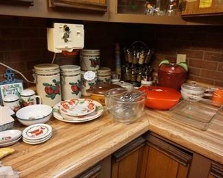 canisters, Pyrex, kitchen